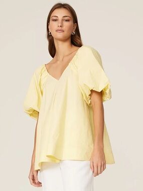 Yellow Puff Sleeve Top